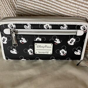 Loungefly Disney Parks Black and White Mickey Mouse Wallet by Loungefly